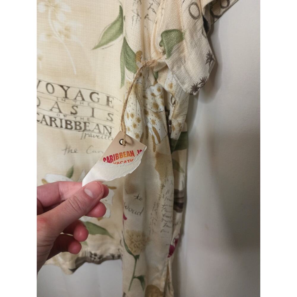 Caribbean Joe Womens Hawaiian Camp Shirt 2X Resort Island Cruise NWOT - Picture 4 of 9